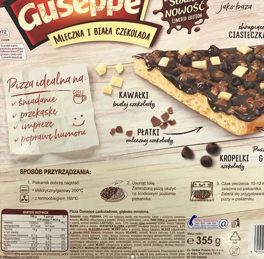 Zdjęcie Gdzie kupić pizzę guseppe czekoladową? Sprawdź najlepsze oferty